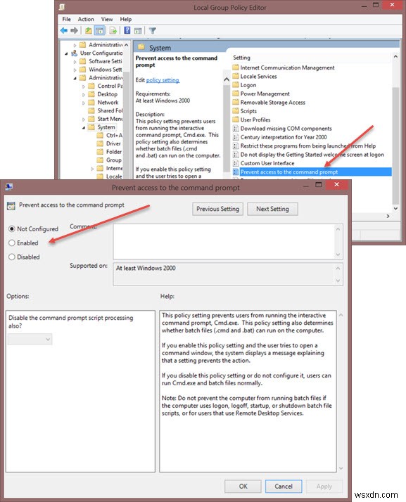 Windows 11/10에서 그룹 정책 또는 레지스트리로 명령 프롬프트(CMD) 비활성화 및 활성화하는 방법