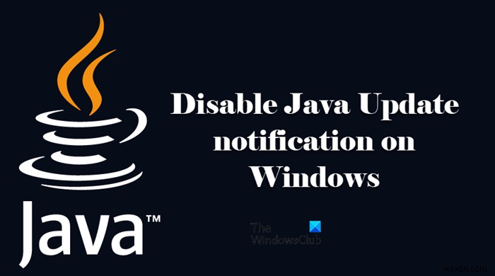 윈도우 PC에서 자바(Java) 업데이트 알림 비활성화하는 방법