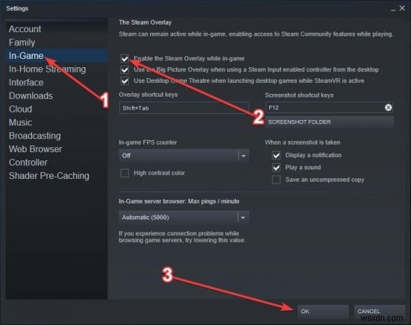Windows PC에서 Steam 오버레이 활성화 및 비활성화하는 방법