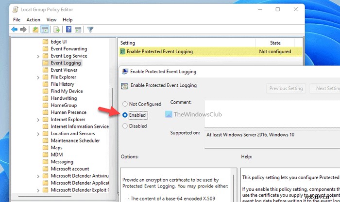 Windows 11/10에서 보호 이벤트 로깅 활성화 또는 비활성화하는 방법