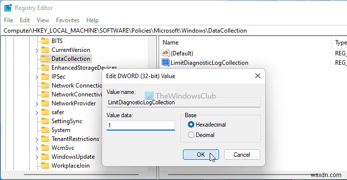 Windows 11/10에서 진단 로그 수집 제한하는 방법 (레지스트리·그룹 정책 편집기)