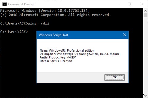 Windows 정품 인증 오류 코드 0x803F7000 또는 0x803F7001 해결 방법