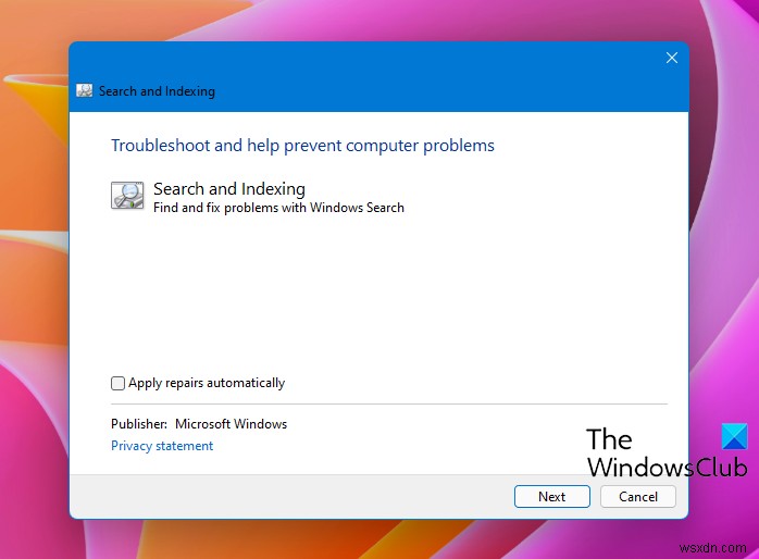 Windows 11/10 검색 및 인덱싱 문제 해결사로 깨진 검색 기능 손쉽게 복구하기