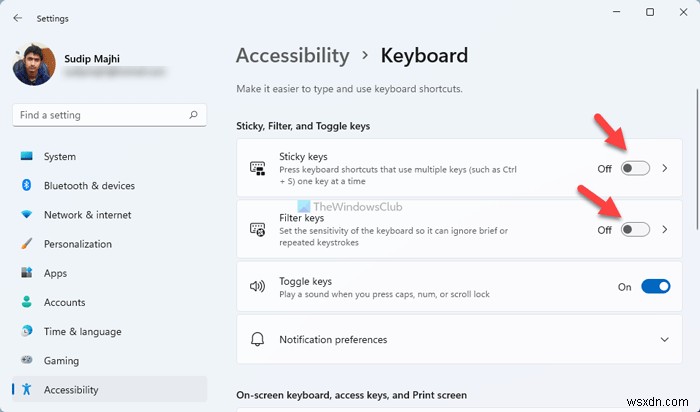 Windows 11/10에서 키보드가 딸깍 소리만 나고 입력되지 않을 때 해결 방법