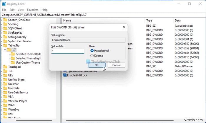 Windows 11/10에서 터치 키보드의 Shift Lock 켜고 끄는 방법