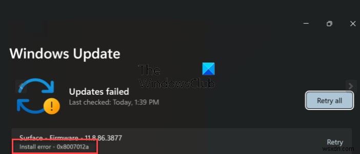 Windows 업데이트 설치 오류 0x8007012a 해결 방법 총정리