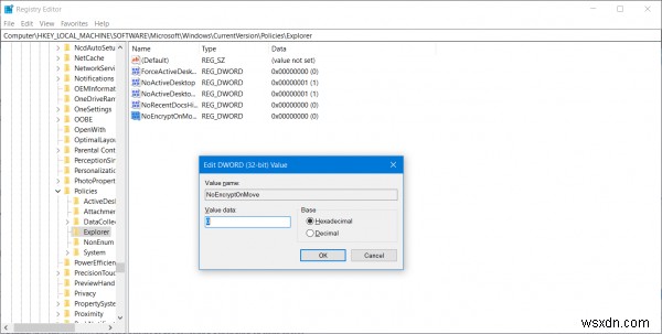 Windows 11/10에서 암호화된 폴더로 이동한 파일의 자동 암호화 끄는 방법
