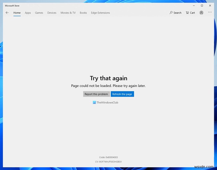 Windows 11/10 Microsoft Store 오류 코드 0x80004003 해결 방법