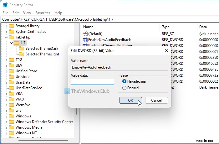 Windows 11에서 터치 키보드 타이핑 소리 켜고 끄는 방법