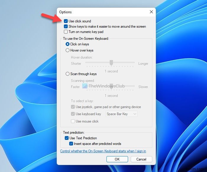 Windows 11에서 터치 키보드 타이핑 소리 켜고 끄는 방법