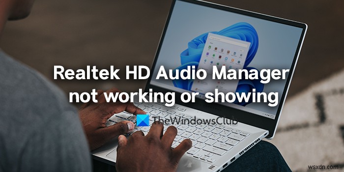 Windows 11/10에서 Realtek HD 오디오 관리자가 작동하지 않거나 표시되지 않을 때 해결 방법
