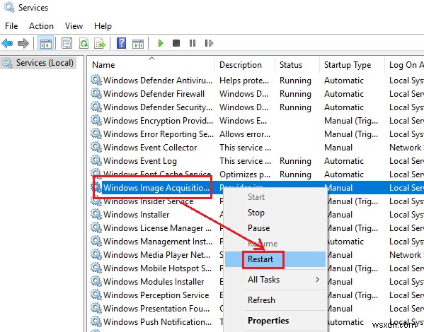 Windows 이미지 수집(WIA) 서비스의 높은 CPU·디스크 사용량 문제 해결 방법