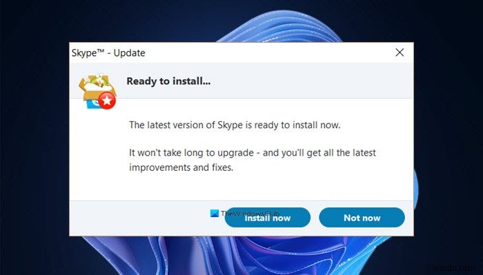 Windows 11/10에서 Skype를 열 때마다 자동으로 설치·업데이트되는 현상 해결 방법