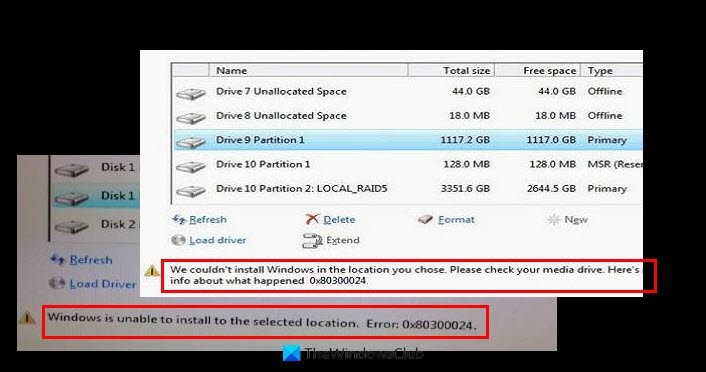 Windows 11/10 설치 오류 0x80300024 해결 방법 완벽 가이드