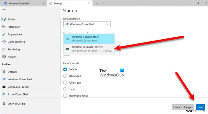 Windows 11에서 Windows 터미널을 기본 터미널 응용 프로그램으로 설정하는 방법
