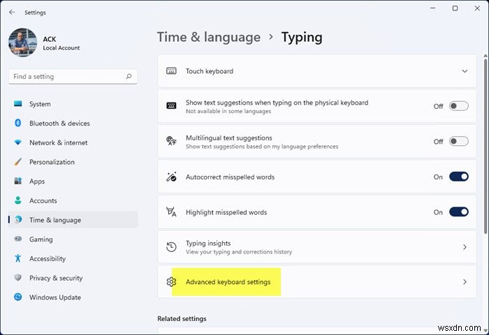 Windows 11 작업 표시줄에서 언어 전환기 아이콘 제거하는 방법