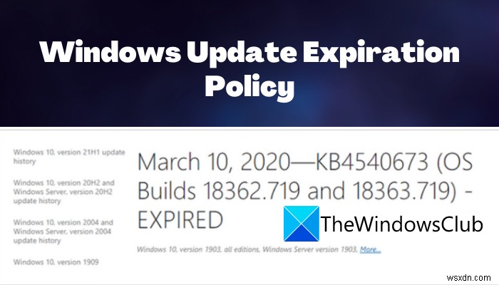 Windows 업데이트 EXPIRED(만료) 표시의 의미와 만료 정책 완벽 정리