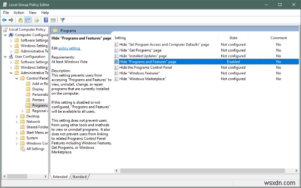 Windows 11/10 제어판·설정에서 설치된 프로그램 숨기는 방법 3가지