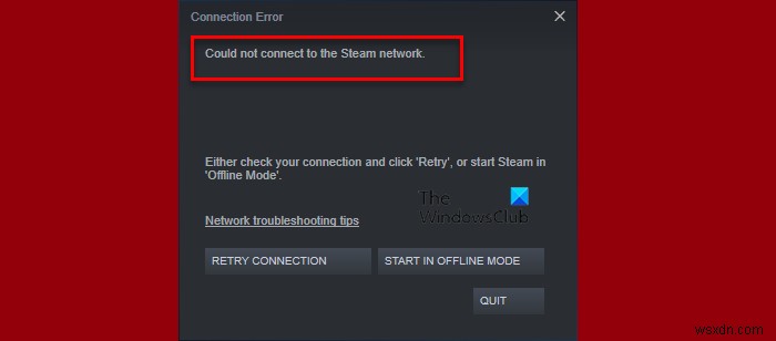 Steam 네트워크에 연결할 수 없음 오류 해결 방법 총정리