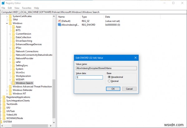Windows 11/10에서 암호화된 파일을 검색 인덱스에 추가하는 방법