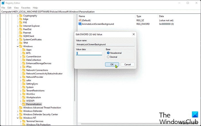 Windows 11에서 잠금 화면 배경 동작(모션) 켜고 끄는 방법