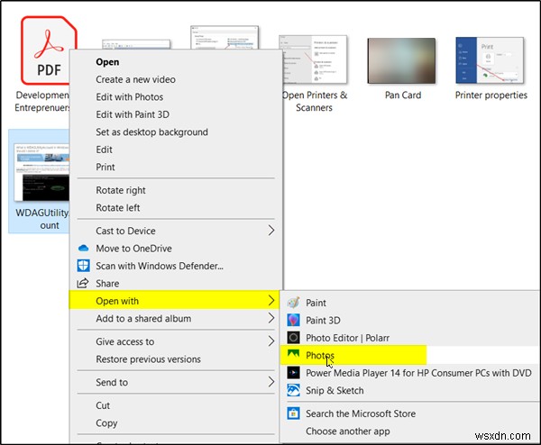Windows 11/10 사진 앱으로 스크린샷을 PDF 파일로 저장하는 방법