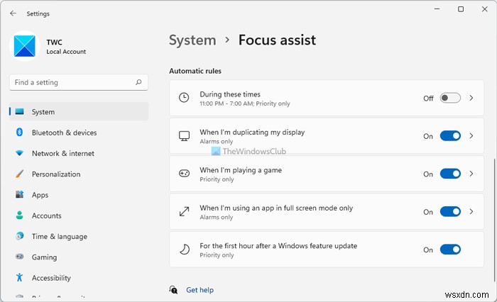 Windows 11 집중 지원(Focus Assist) 자동 규칙 설정 및 활용법