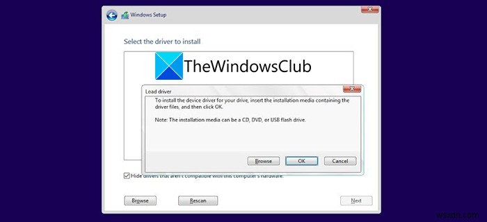 Windows 설치 시  설치할 드라이버 선택  오류 해결 방법