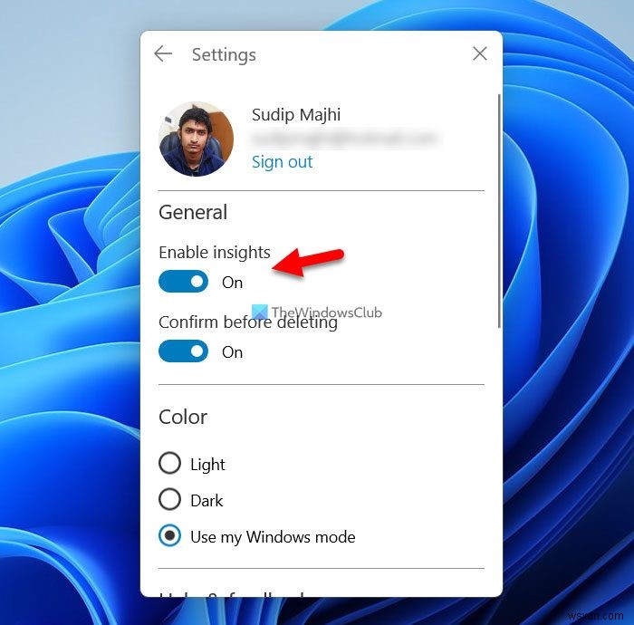 Windows 11/10에서 스티키 노트 Insights 기능 활성화 및 비활성화하는 방법