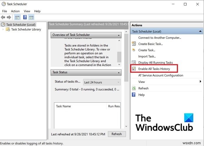 Windows 11에서 작업 스케줄러 기록 활성화, 확인 및 삭제하는 방법
