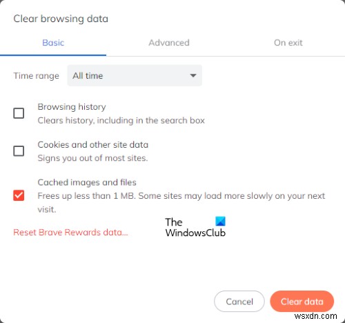 Brave 브라우저에서 Outlook.com 등 웹사이트 페이지가 로드되지 않을 때 해결 방법