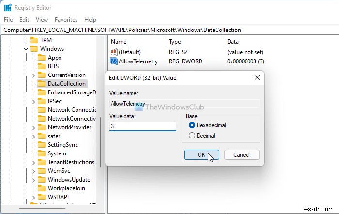Windows 11에서 조직에서 Microsoft에 선택적 진단 데이터 전송이 차단됨 오류 해결 방법