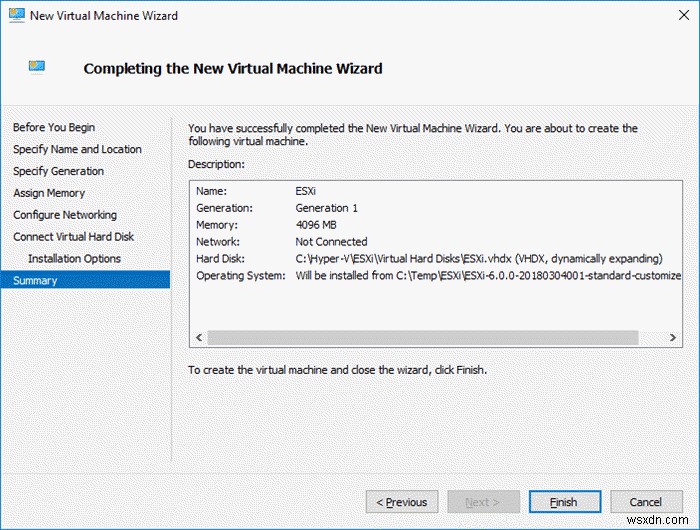 Hyper-V 가상 머신에 VMware ESXi 설치하는 방법