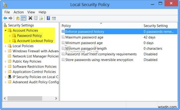 Windows 11/10에서 로그인 암호 정책 및 계정 잠금 정책 강화하는 방법