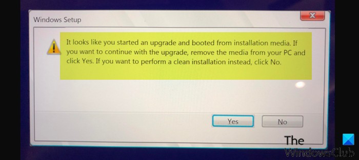 Windows 부팅 오류 업그레이드를 시작하고 설치 미디어에서 부팅한 것 같습니다 해결 방법
