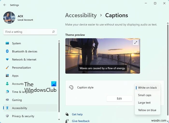 Windows 11/10에서 동영상 가사, 자막 및 캡션 켜고 끄는 방법