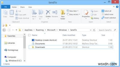 Windows 11/10에서 보내기(Send To) 메뉴 항목 추가, 삭제 및 편집하는 방법