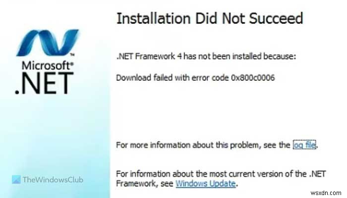 Windows 11/10에서 .NET Framework 오류 0x800c0006 해결하는 방법