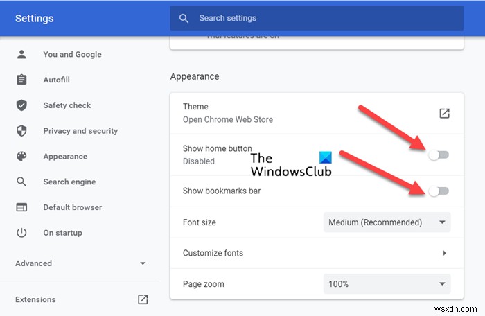Windows 11/10에서 Chrome 상단 도구 모음이 사라졌을 때 복원하는 방법