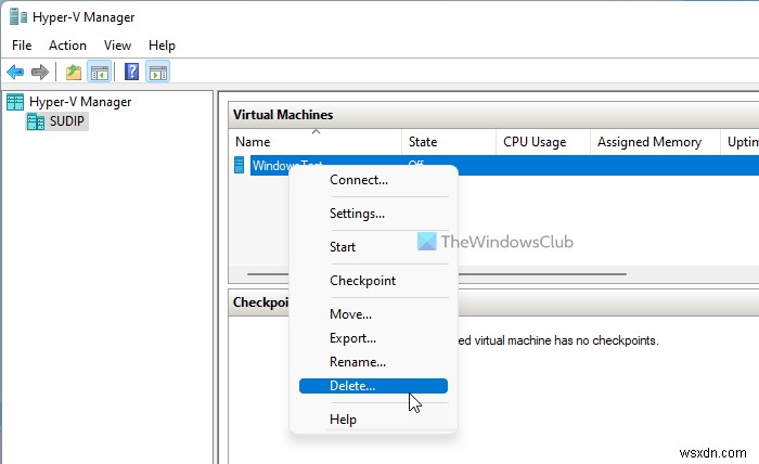 Hyper-V 가상 하드 디스크를 대상 폴더에 복사하는 동안 오류가 발생했습니다 해결 방법