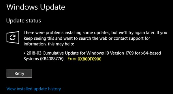 Windows 11/10 업데이트 오류 0x800f0900 완벽 해결 가이드