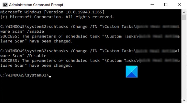 Windows 11/10에서 예약 작업을 활성화 또는 비활성화하는 3가지 방법
