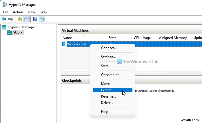 Hyper-V 위치에서 가져올 가상 머신을 찾지 못했습니다 오류 해결 방법