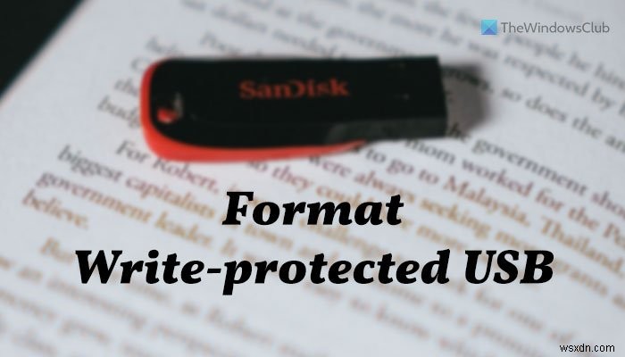 Windows 11/10에서 쓰기 방지된 USB 드라이브 포맷하는 3가지 방법
