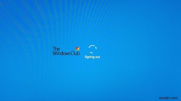 Windows 11/10 로그아웃 화면에서 파란색 회전 원과 함께 멈출 때 해결 방법