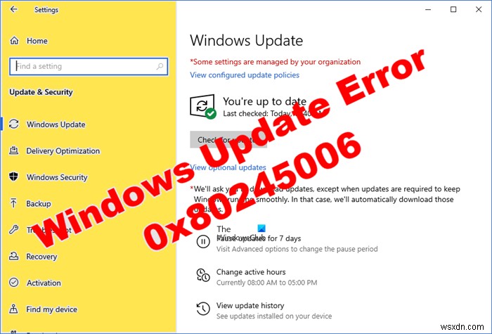 Windows 업데이트 오류 0x80245006 해결 방법 총정리
