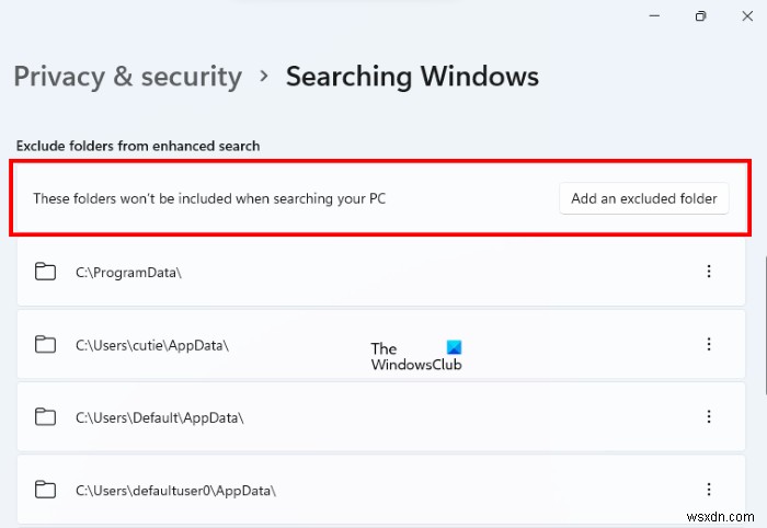 Windows 11/10 검색 결과에서 파일·폴더 숨기는 방법 총정리