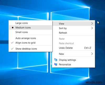 Windows 11/10에서 바탕 화면 아이콘 크기 변경 및 목록·세부 정보 보기로 전환하는 방법