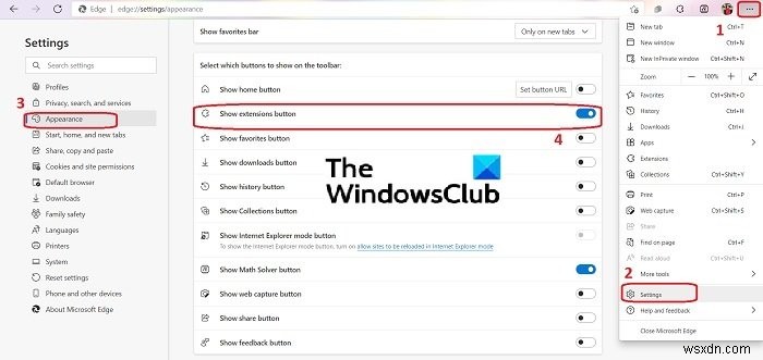 Microsoft Edge 확장 메뉴 버튼 제거 및 관리하는 완벽 가이드