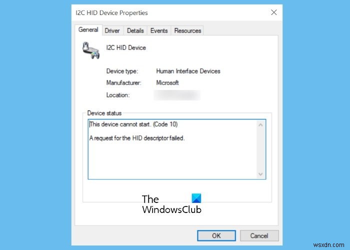 Windows 11/10 터치패드 오류 이 장치를 시작할 수 없습니다(코드 10) 해결 방법